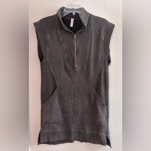 Daily Practice sleeveless faded boxy mini dress with moto details